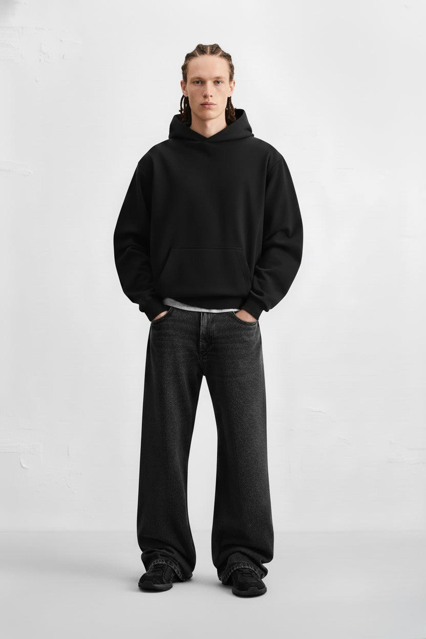Heavyweight Oversized Hoodie (Black)